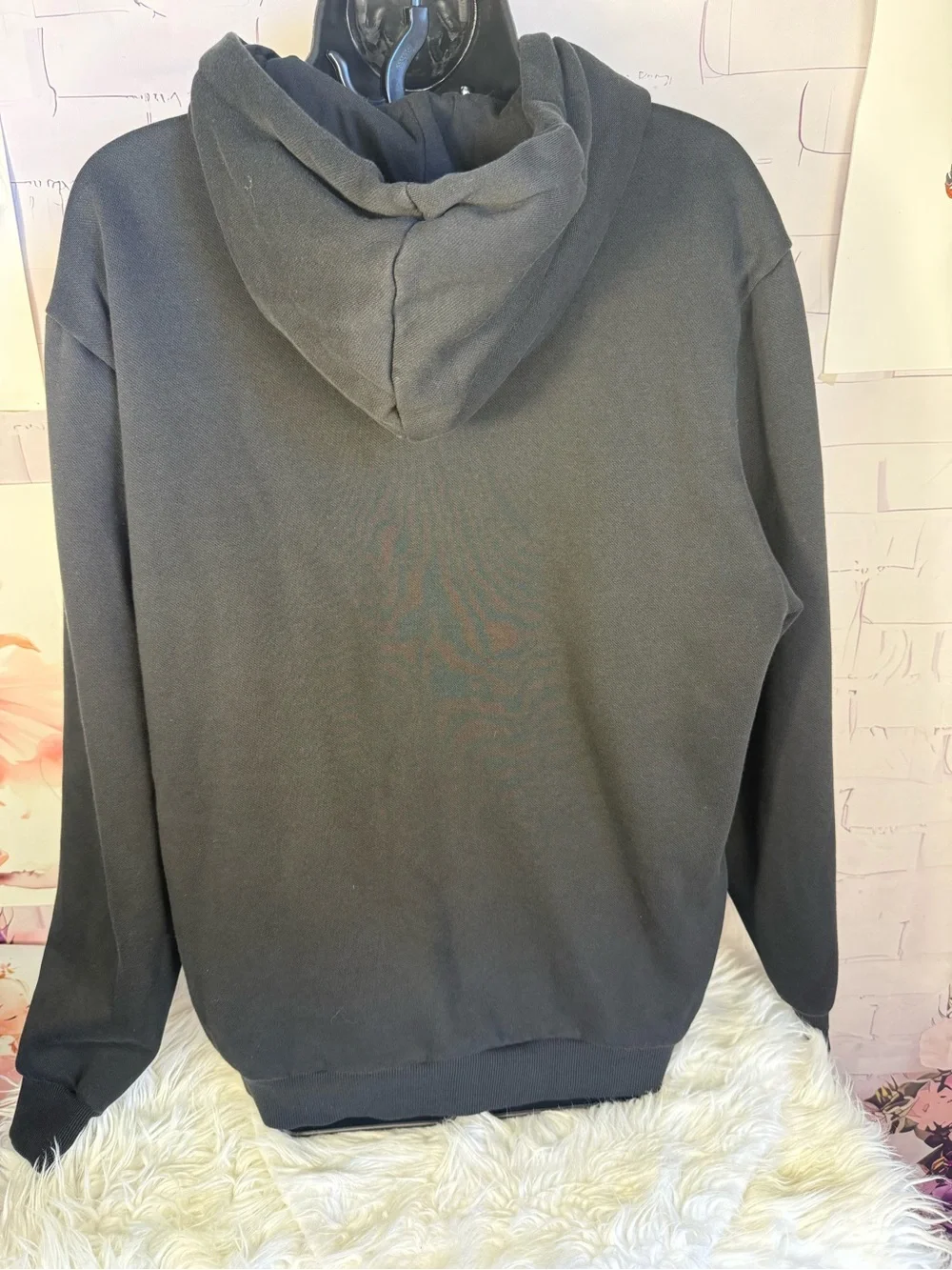 Puma Black Hoodie with White Logo Block